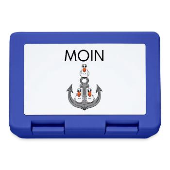 Anker Möwe Seemöwe Moin Nordsee - Brotdose - Royalblau - Vorne