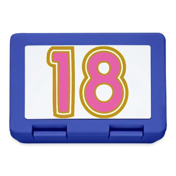 18. 18 YEARS OLD. 18th ANNIVERSARY - Lunchbox - royal blue - Front