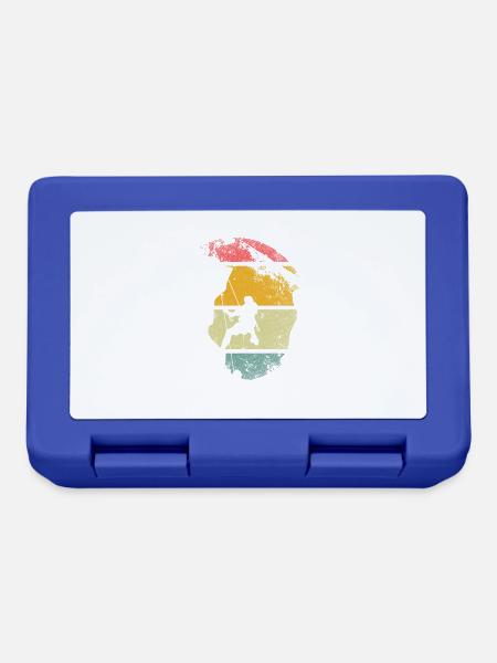 Abseilen Felsklettern Felskletterer Retro Vintage - Brotdose - Royalblau