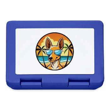 Podenco Ibizenco Hunderasse Cartoon Sonnenbrille Strand - Brotdose - Royalblau - Vorne