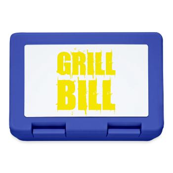 Lustiges Grill Bill BBQ Spruch Geschenk Shirt - Brotdose - Royalblau - Vorne