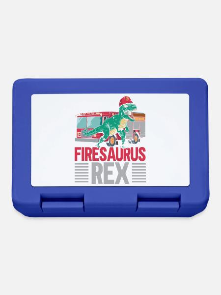Firesaurus Rex Feuerwehrmann Feuerwehrmann Dinosau - Brotdose - Royalblau