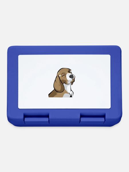 Verschmitzter Beagle Hundeliebe - Brotdose - Royalblau