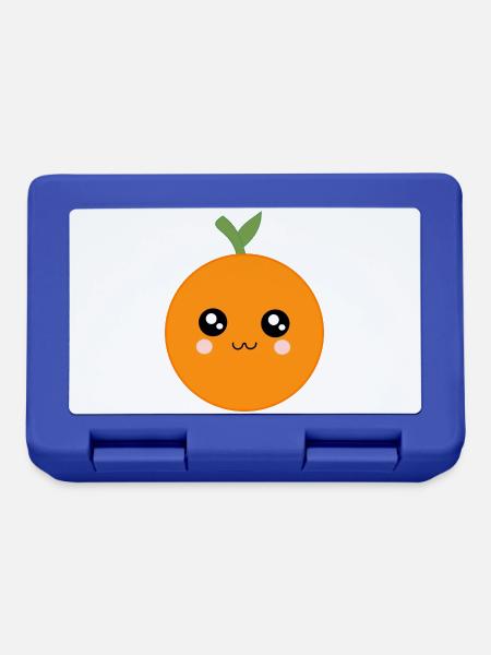 Kawaii Orange Geschenk Süße Frucht - Brotdose - Royalblau