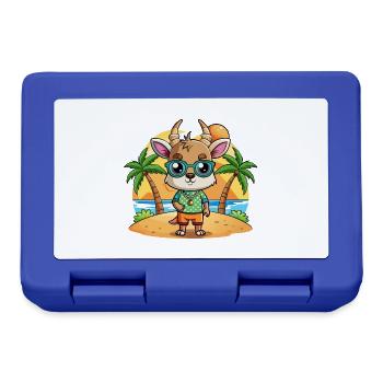 Antelope Funny Cartoon Summer Beach Sunglasses - Lunchbox - royal blue - Front