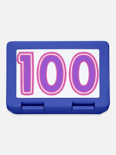 100. 100 ANS. 100e ANNIVERSAIRE - Boîte à goûter - bleu royal