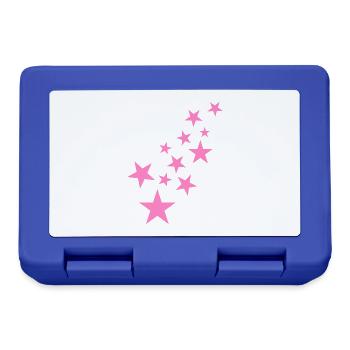 Stern Sternchen Muster Symbol Rosa - Brotdose - Royalblau - Vorne