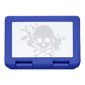 Skull Ornament - Brotdose - Royalblau - Vorne