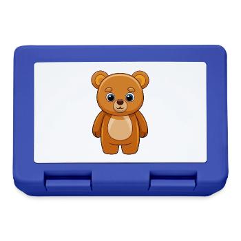 Ours Mignon Mascotte Personnage De Dessin Animé Kawaii - Boîte à goûter - bleu royal - Devant
