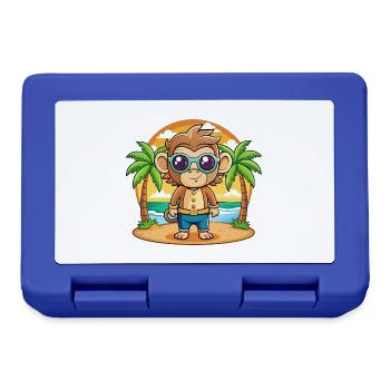 Affe Lustige Cartoon Sommer Strand Sonnenbrille - Brotdose - Royalblau - Vorne