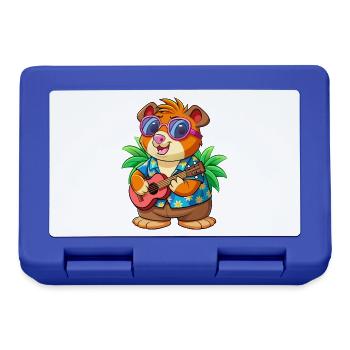 Drôle Cochon D’Inde Lunettes De Soleil De Plage D’été Hawaïen - Boîte à goûter - bleu royal - Devant