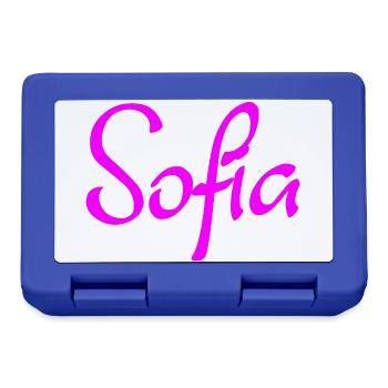 Sofia Neon-Schriftzug - Brotdose - Royalblau - Vorne