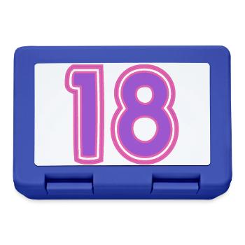 18. 18 YEARS OLD. 18th ANNIVERSARY. BIRTHDAY 18 YEARS. - Lunchbox - royal blue - Front