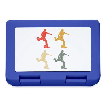 Fußballspieler Retro Fußball Spieler Fußballer - Brotdose - Royalblau - Vorne