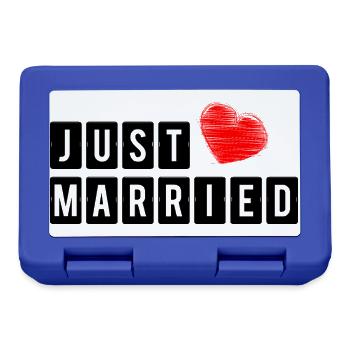 FRISCH VERHEIRATET. ICH LIEBE DICH. ICH LIEBE DICH. LIEBE. LIEBE. - Brotdose - Royalblau - Vorne