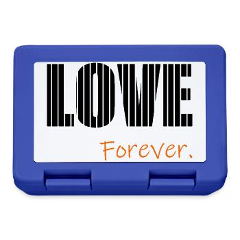 ICH LIEBE DICH. ICH LIEBE DICH. LIEBE. LIEBE. HERZ. - Brotdose - Royalblau - Vorne