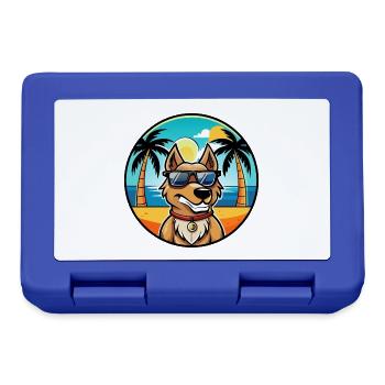 Magyar Agar Hunderasse Cartoon Sonnenbrille Strand - Brotdose - Royalblau - Vorne