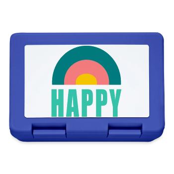 HAPPY. HAPPINESS. FREEDOM. - POSITIV. POSITIV - Brotdose - Royalblau - Vorne