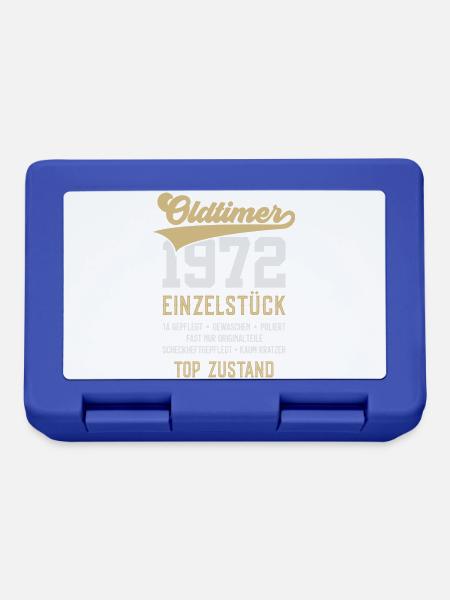 54. GEBURTSTAG OLDTIMER 1972 - Brotdose - Royalblau