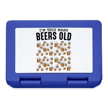 Bierkrüge Muster Kollektion Geburtstag 50 - Brotdose - Royalblau - Vorne