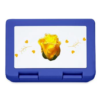 gelbe Rosen - Brotdose - Royalblau - Vorne