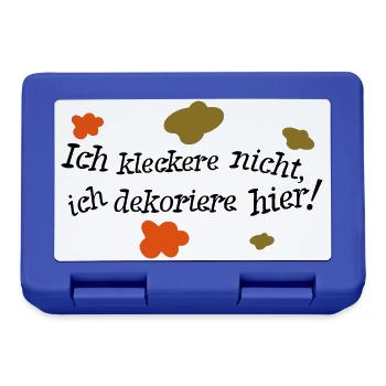 Ich kleckere nicht, ich dekoriere hier! - Brotdose - Royalblau - Vorne