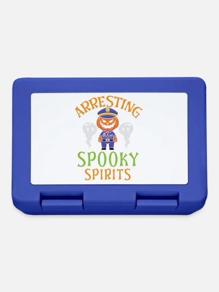 Verhaftung gruseliger Geister Polizist Halloween - Brotdose - Royalblau
