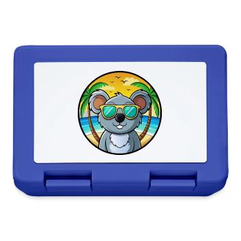 Koala Lustige Cartoon Sommer Strand Sonnenbrille Cool - Brotdose - Royalblau - Vorne