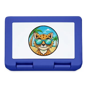 Australische gefleckte Nebelkatzenrasse Cartoon Beach - Brotdose - Royalblau - Vorne