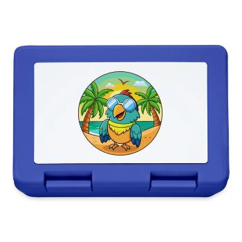 Lunettes de soleil Parrot Funny Cartoon Summer Beach - Boîte à goûter - bleu royal - Devant