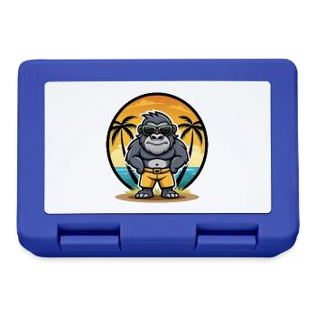 Gorilla Lustige Cartoon Sommer Strand Sonnenbrille Cool - Brotdose - Royalblau - Vorne