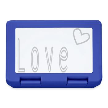 VALENTINSTAG. ICH LIEBE DICH. ICH LIEBE DICH. LIEBE. LIEBE - Brotdose - Royalblau - Vorne