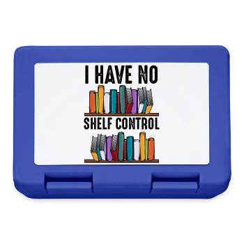 No Shelf Control Spruch Bücher Leser Geschenk - Brotdose - Royalblau - Vorne
