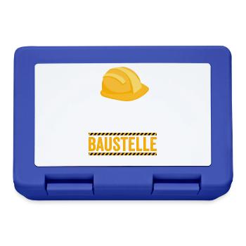 Keine Zeit ich muss auf die Baustelle - Brotdose - Royalblau - Vorne