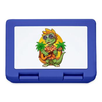 Lustige Eidechse Cartoon Sommer Strand Sonnenbrille - Brotdose - Royalblau - Vorne