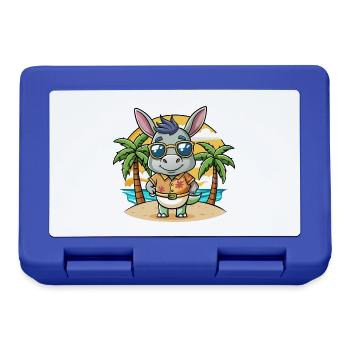 Esel Lustige Cartoon Sommer Strand Sonnenbrille - Brotdose - Royalblau - Vorne