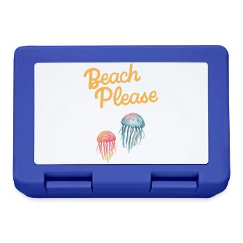 beach please Quallen - Brotdose - Royalblau - Vorne
