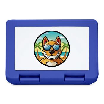 Cordoba Kampfhund Rasse Cartoon Sonnenbrille Strand - Brotdose - Royalblau - Vorne