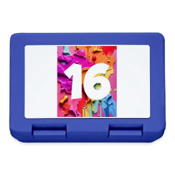 NO. 16 NUMBER 16 COLORFUL 16TH BIRTHDAY - Lunchbox - royal blue - Front
