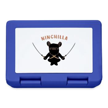 Blitzschneller Ninja Chinchilla - Brotdose - Royalblau - Vorne