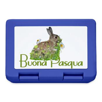 Frohe Ostern - Brotdose - Royalblau - Vorne