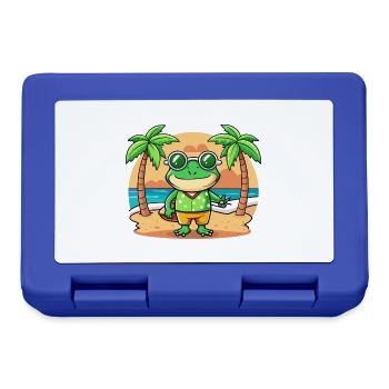 Frog Funny Cartoon Summer Beach Sunglasses - Lunchbox - royal blue - Front