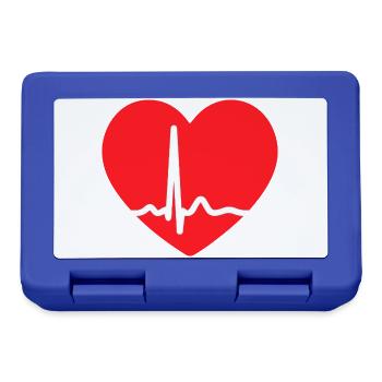 EKG-LEITUNG HERZ - Brotdose - Royalblau - Vorne