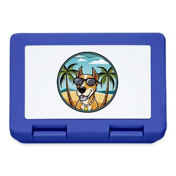 Transsilvanischer Windhund Rasse Cartoon Sonnenbrille - Brotdose - Royalblau - Vorne