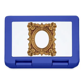 Ovaler goldener Bilderrahmen - Brotdose - Royalblau - Vorne