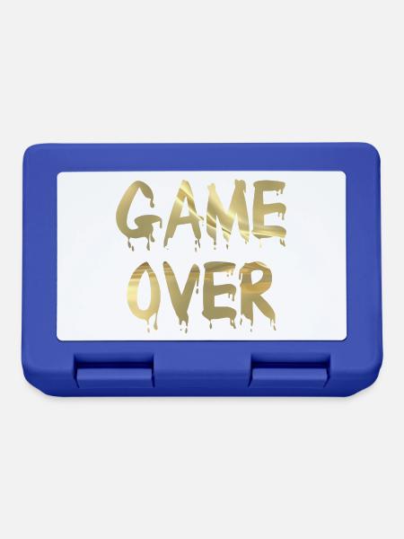 Game Over Golddrip Schrift - Brotdose - Royalblau