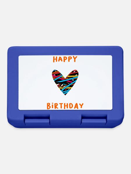 GEBURTSTAG. ALLES GUTE ZUM GEBURTSTAG. ALLES GUTE ZUM GEBURTSTAG. - Brotdose - Royalblau