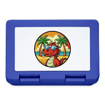 Dragon Funny Cartoon Lunettes de soleil de plage d’été cool - Boîte à goûter - bleu royal - Devant
