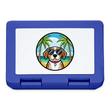 Kerry Beagle Hunderasse Cartoon Sonnenbrille Strand - Brotdose - Royalblau - Vorne