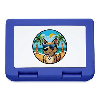Magyar Agar Hunderasse Cartoon Sonnenbrille Strand - Brotdose - Royalblau - Vorne